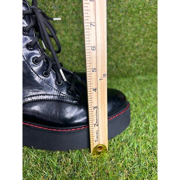 Steve Madden Cool Planet Kreed Patent Leather Platform Zipper Boot 8.5 - Picture 14 of 16